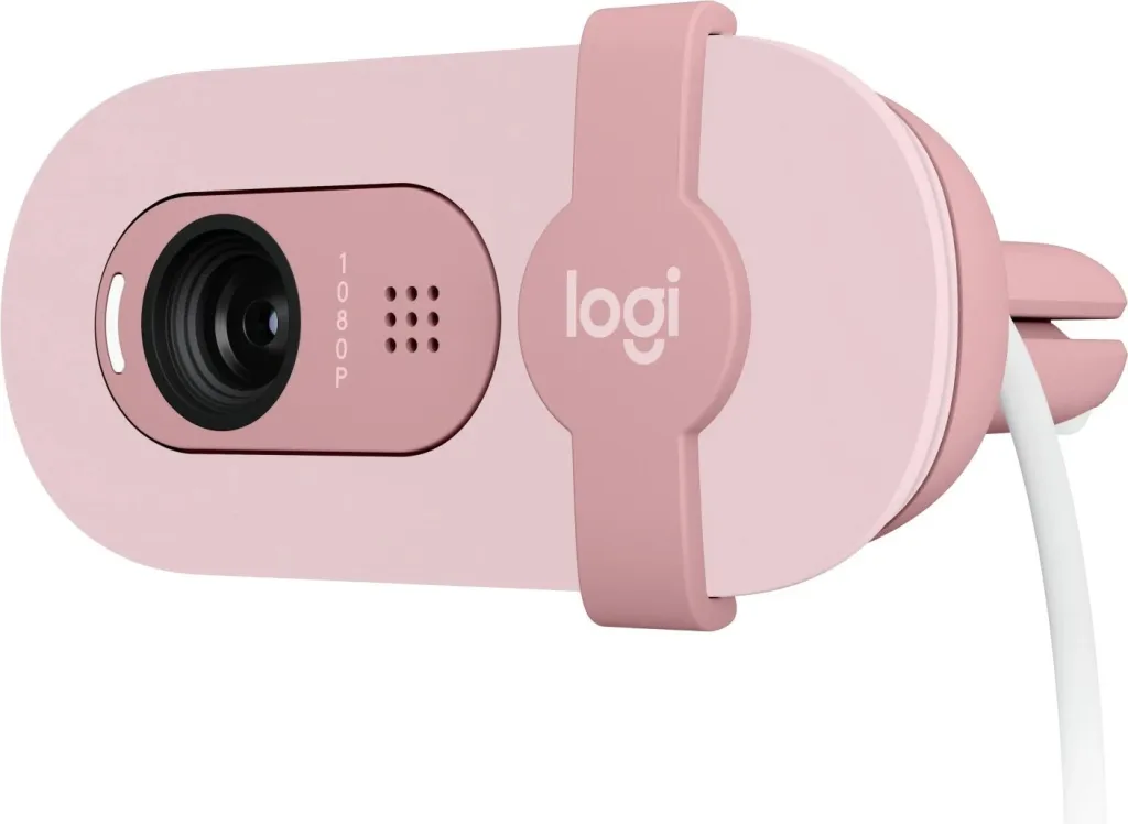 Webcam Logitech BRIO 100, 2MP, 1080p, USB, rozë - 6