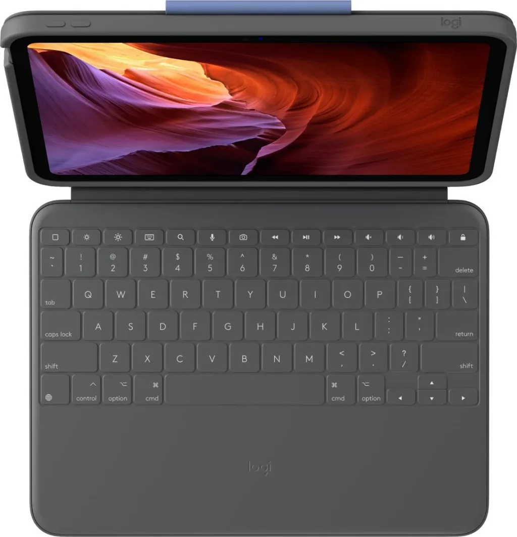 Mbështjellës me tastierë Logitech Rugged Folio për iPad 10th Gen, gri - 2