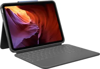 Mbështjellës me tastierë Logitech Rugged Folio për iPad 10th Gen, gri