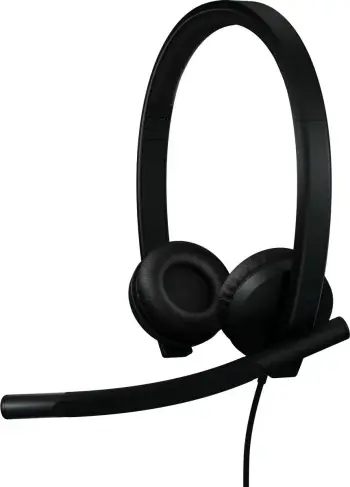 Kufje Logitech H570e, me kabllo, binaurale, USB, për zyrë/call center, e zezë