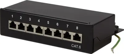 Panel patch LogiLink NP0017B, 8 x RJ45, Cat.6, i zi - 1