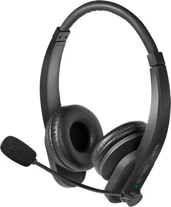 Kufje Bluetooth LogiLink, stereo, mikrofon i integruar, e zezë