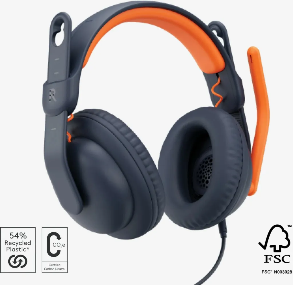 Kufje Logitech Zone Learn, USB Type-C, për fëmijë, ngjyrë blu - 2