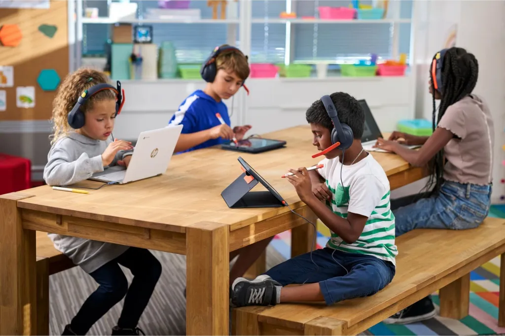 Kufje Logitech Zone Learn, USB Type-C, për fëmijë, ngjyrë blu - 5