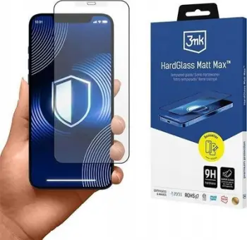 Mbrojtës ekrani 3mk HardGlass Matt Max për iPhone 13 13 Pro 14, xham i temperuar, matt, transparent