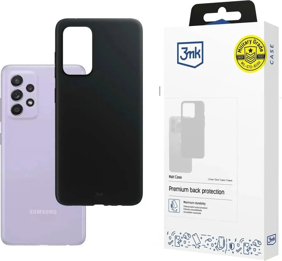 Mbështjellës 3mk Matt Case për Samsung Galaxy A52/A52 5G/A52s 5G, i zi - 1