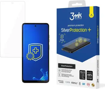 Fole mbrojtëse ekrani 3MK SilverProtect+ për Motorola Moto G34 5G, antimikrobiale, aplikim me xhel, transparente