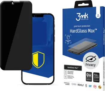 Xham mbrojtës privatësie 3mk HardGlass Max Privacy për iPhone 13 mini, 9H
