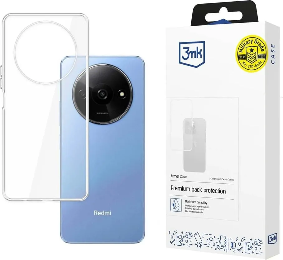 Mbështjellës 3mk Armor Case për Xiaomi Redmi A3, transparent - 1