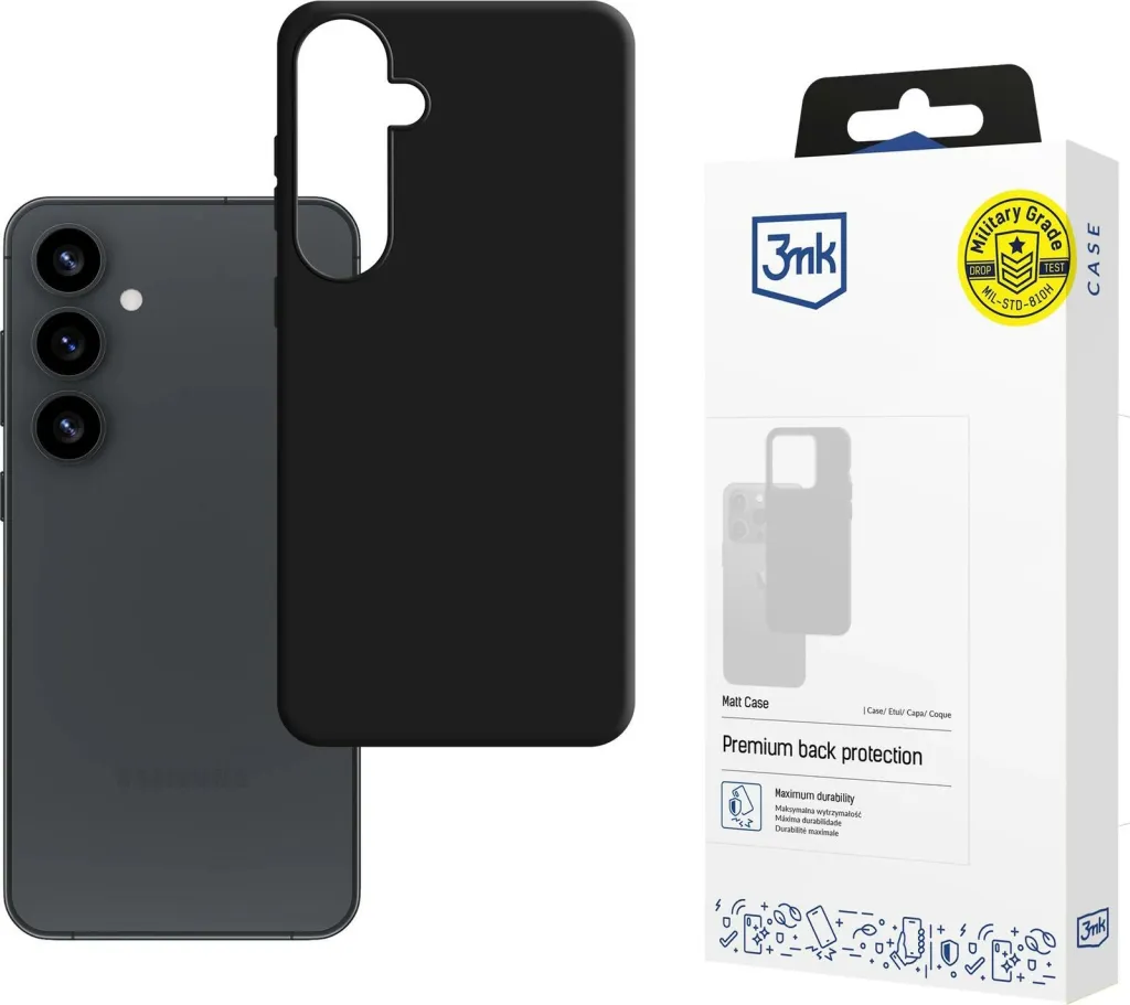 Mbështjellës 3mk Matt Case për Samsung Galaxy S25+, i zi - 1