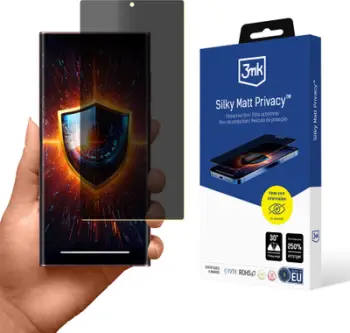 Folie mbrojtëse ekrani 3mk Silky Matt Privacy për Samsung Galaxy S22 Ultra 5G, mat, kundër shikimit anësor