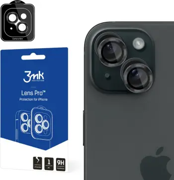Mbrojtës kamerë 3mk Lens Protection Pro, për iPhone 15, fortësi 9H, grafit