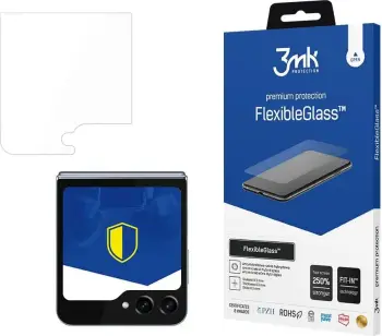 Xham hibrid mbrojtës 3mk FlexibleGlass për Samsung Galaxy Z Flip 6, 0.3mm, fortësi 7H, transparent