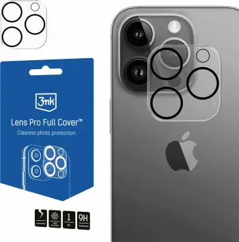 Mbrojtës kamerë 3MK Lens Pro Full Cover, për iPhone 14 Pro 14 Pro Max, transparent