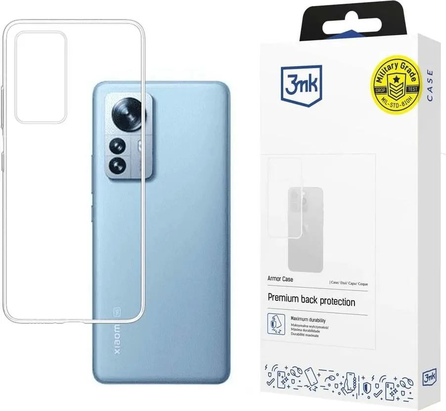 Kllëf telefoni 3MK Armor Case Xiaomi 12 12X, transparent, kundër goditjeve - 1