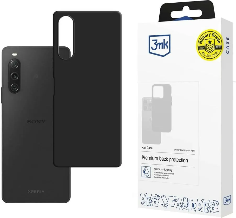 Mbështjellës 3mk Matt Case për Sony Xperia 10 VI, i zi - 1