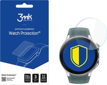 Mbrojtëse ekrani OnePlus Watch 2 3mk Watch Protection Arc, 0.2mm, mbulim skaj më skaj, transparente