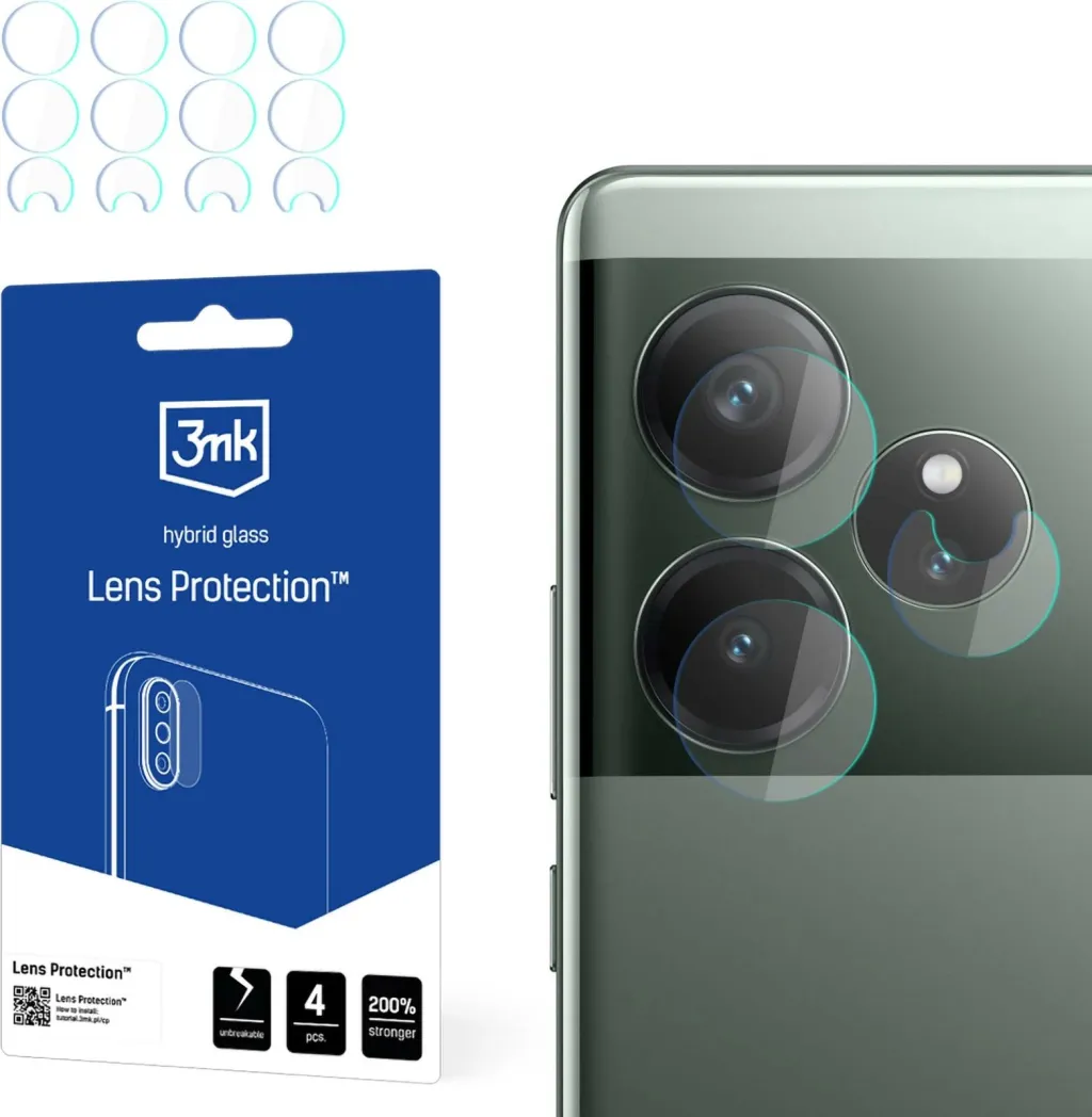 Xham hibrid për kamera 3mk Protection për Realme GT 6, set 4 copë - 1