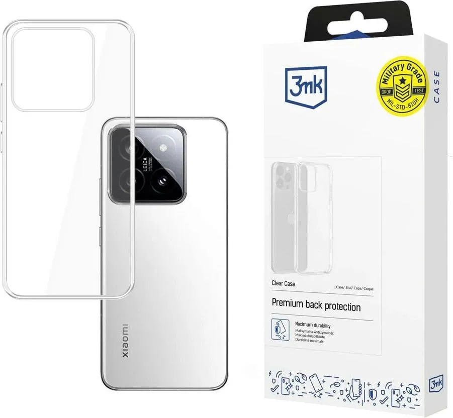 Mbështjellës 3mk Clear Case për Xiaomi 14 Pro, Transparent - 1