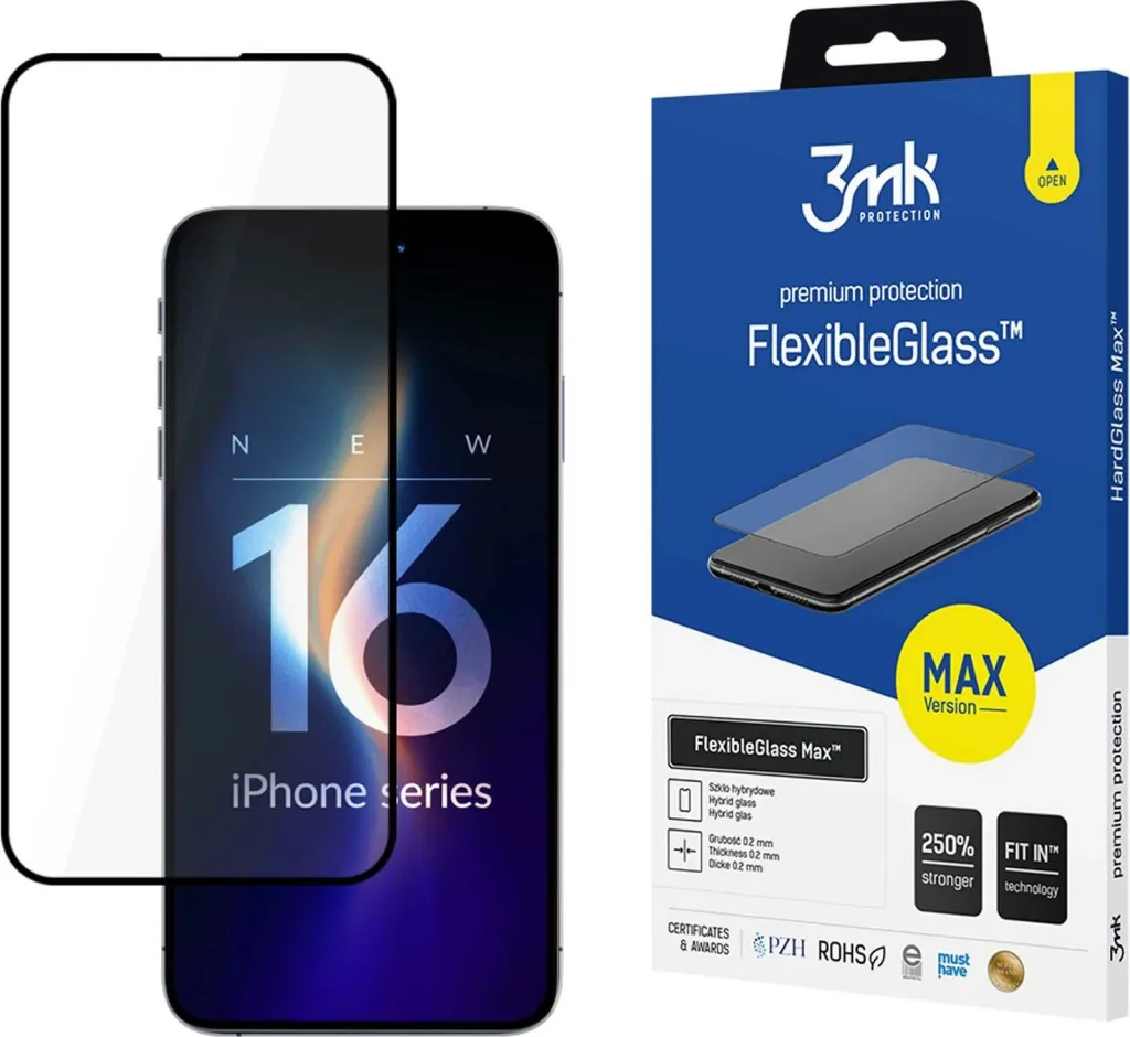 Mbrojtës ekrani hibrid 3mk FlexibleGlass Max për iPhone 16 Pro Max - 1
