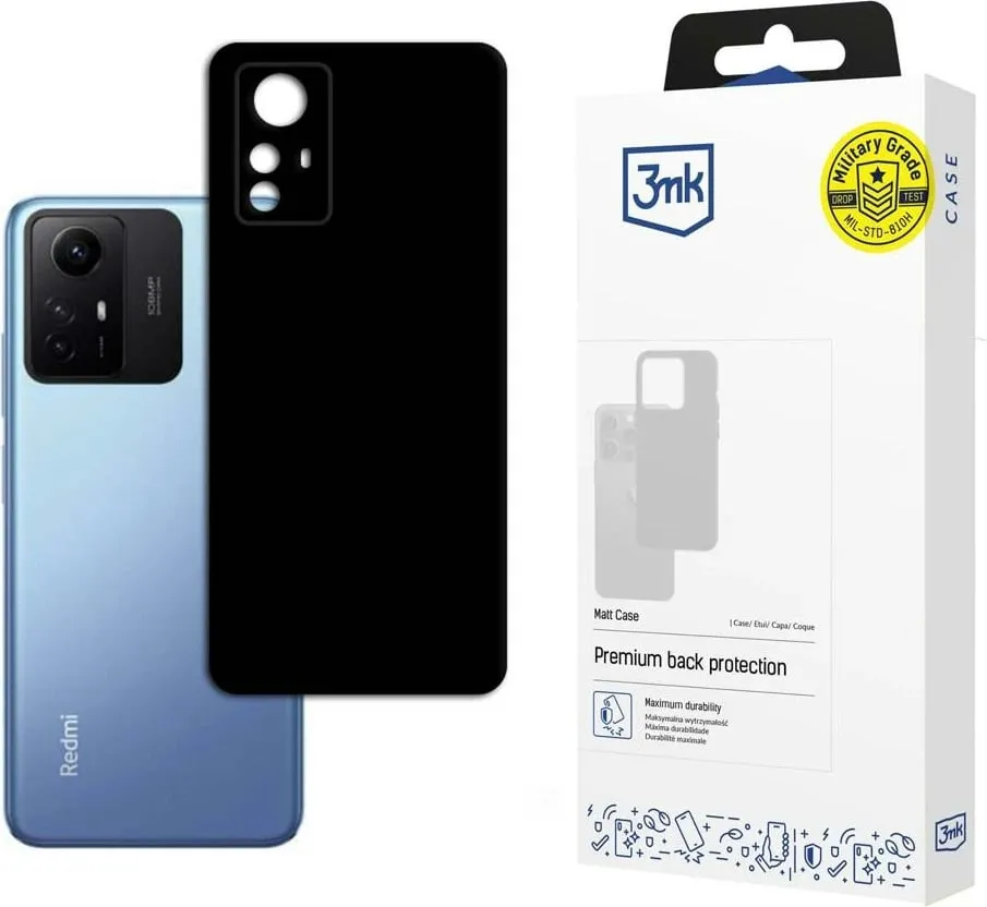Mbështjellës 3mk Matt Case për Xiaomi Redmi Note 12s, TPU, i zi - 1