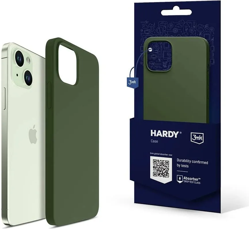 Mbështjellës 3mk Hardy Silicone MagCase për iPhone 15, e gjelbër - 1