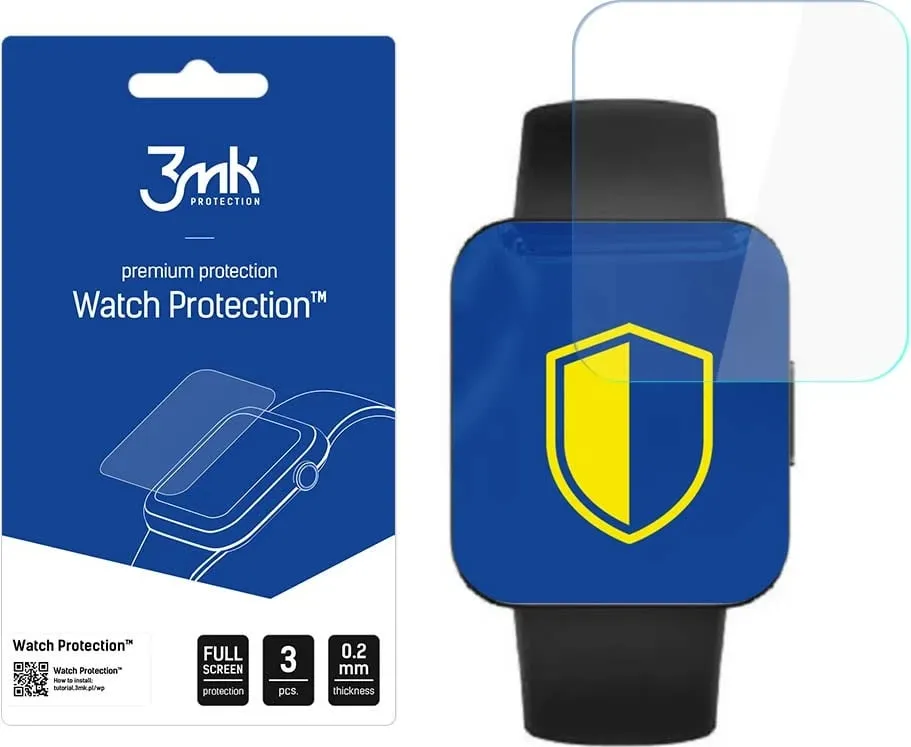 Mbrojtës ekrani për orë Xiaomi Poco Watch, 3mk Watch Protection ARC+, set 3 copë - 1