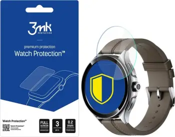 Mbrojtës ekrani 3MK Glass Fast për Xiaomi Watch 2 Pro, xham hibrid, set 3 copë, transparent