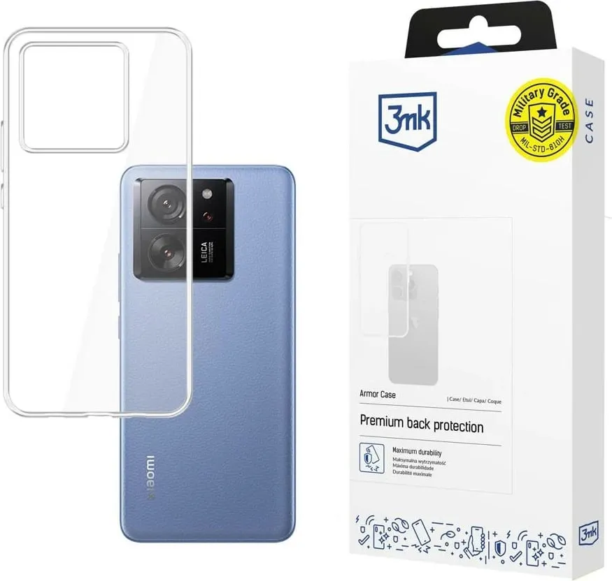 Mbështjellës 3mk Armor Case për Xiaomi 13T Pro, Transparent - 1