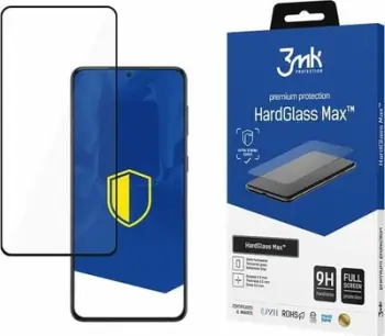 Stakllo e temperuar 3MK HardGlass Max Samsung Galaxy S22 Plus, 3D Edge, e zezë