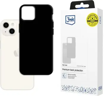 Mbështjellës telefoni 3MK Matt Case për iPhone 15 Plus 6.7", rezistent ndaj goditjeve, i zi