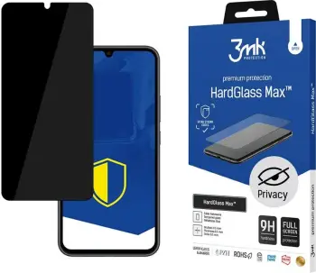 Xham mbrojtës 3MK HardGlass Max Privacy për Samsung Galaxy A34 5G, fullscreen, i zi