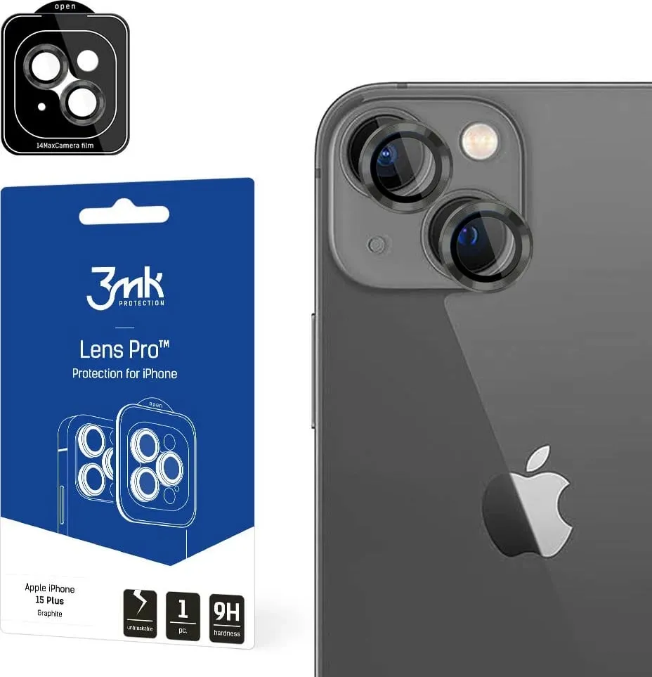 Mbrojtës lentash 3mk Protection Lens Pro për iPhone 15 Plus, Gri - 1