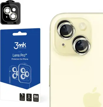 Mbrojtës xhami për kamerë, 3mk Protection Lens Protection Pro për iPhone 15, Verdhë