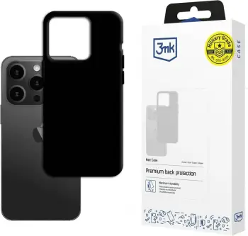 Mbështjellës 3mk Matt Case për iPhone 15 Pro, i zi