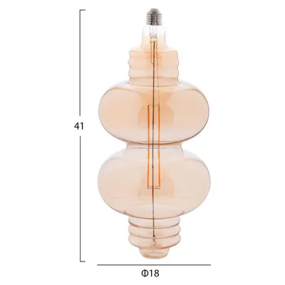 Llambë LED filament, 8W, E27, 3000K, ngjyrë ari, e zbehtë, FH4053.02 - 2