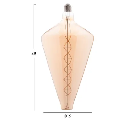 Llambë LED filament 8W E27 3000K ngjyrë ari, e zbehtë - 2