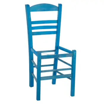 Karrige tradicionale JHETT FH5575.05 dru ahu me impregnacion në ngjyrë blu - vetëm korniza 40x42x87H cm