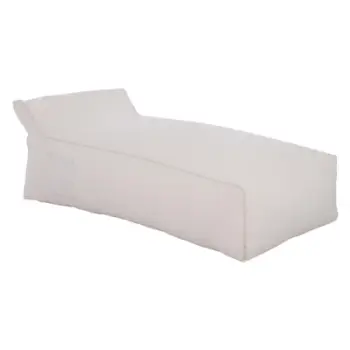 Pouf për shtrirje Wadelin FH5774.11 me textilene bardhë 190x80x40-60 cm