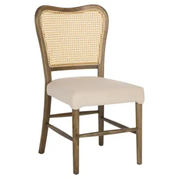 Karrige TOON dru, shpinë rattan, ulëse stof, FH9406.04, 47x52x91.5H cm