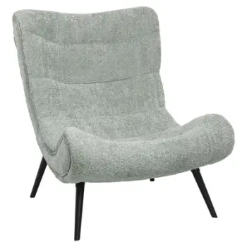 Karrige BRYM FH9605.05, ngjyrë fistik, pëlhurë boucle, këmbë druri të zeza, 97x80x100H cm