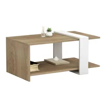 Tavolinë kafeje WILMA FH8950.11 melaminë natyrale-bardhë 80Χ50Χ35H cm