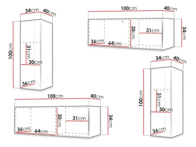Set mobilie WALDI RIFLO SLIM 1, bardhë - 5