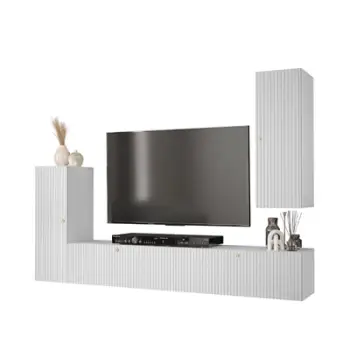 Set mobilie WALDI RIFLO SLIM 1, bardhë