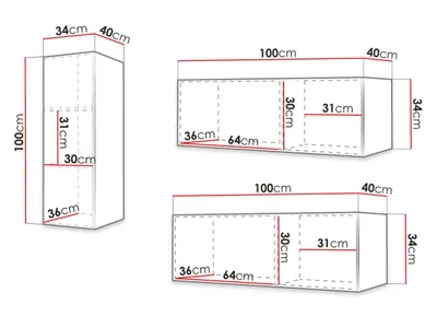 Set mobilie WALDI RIFLO SLIM 6, bardhë - 5