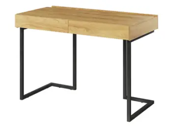 Tavolinë pune 110 cm me 2 sirtarë TEEN FLEX TF-06 + Këmbë tavoline TF-15, kaftë, zezë