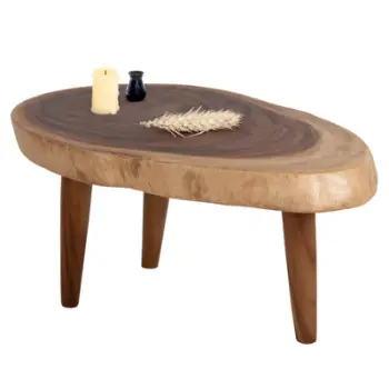 Tavolinë kafeje DOMPU FH9631 dru i fortë Suar 8cm sipërfaqe 60x94x46Hcm