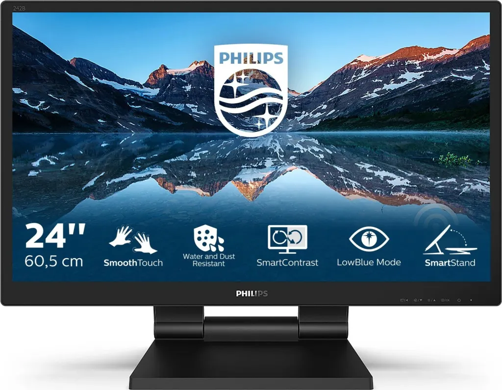 Monitor Philips B-line 242B9T, 24", Full HD, me prekje, i zi - 2