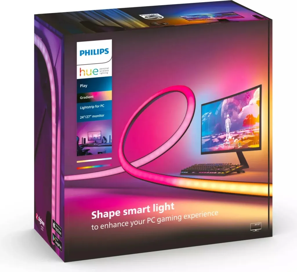 Dritë LED Philips Play Gradient për PC, Smart, Bluetooth, e bardhë, silikoni - 4