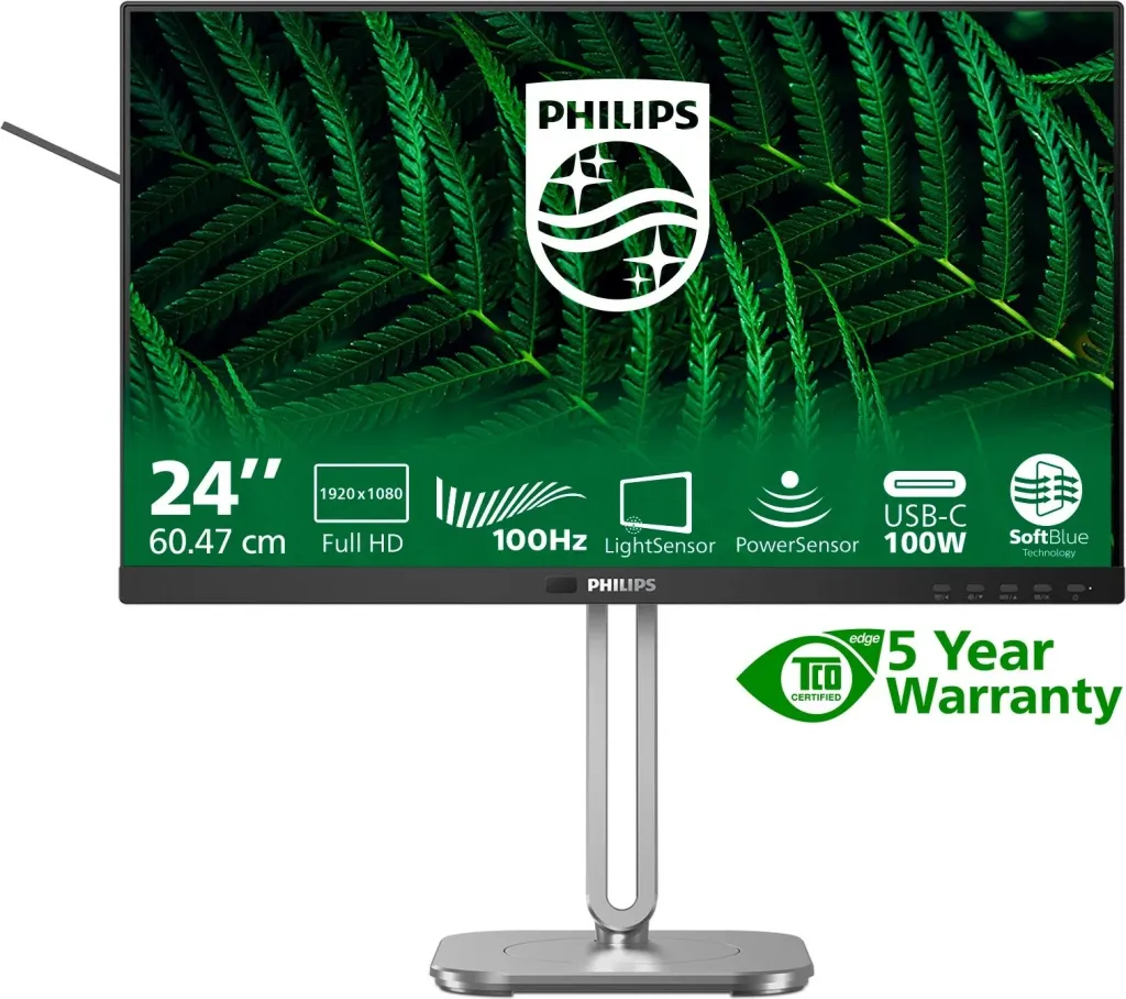 Monitor Philips 5000 Series 24B2G5301/00, 23.8", Full HD, i zi - 1